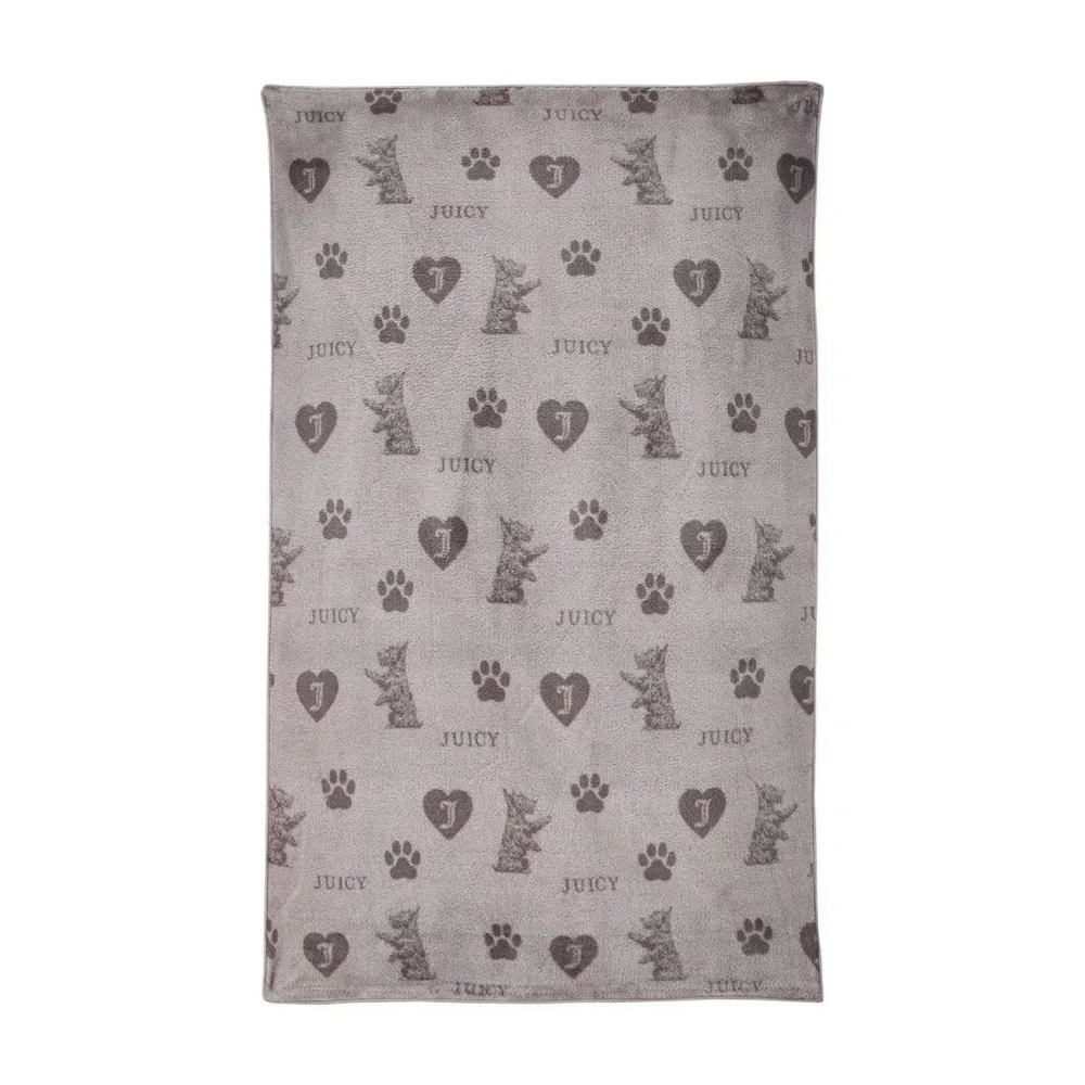 🎉HP🎉Juicy Couture Logo Scottie Plush Microfiber PetBlanket 27.5'×44